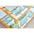 thumbnail image 6 of DeeHome Stainless Steel Coffee Table With acrylic Frame and Clear Glass Top cs-1195 gold, 6 of 9