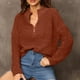 thumbnail image 5 of Suéter de manga larga con cuello levantado informal para mujer de otoño e invierno Fridja  hjk2706, 5 of 7