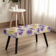 thumbnail image 2 of Jiueut Watercolor Hibiscus Print Dining Bench Cover, Stain Resistant Chair Seat Protector Cover Dustproof Rectangle Bench Cushion Home Decor Accessorie for Dining Room Living Room Kitchen, 2 of 7