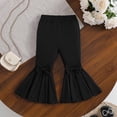 thumbnail image 5 of JCCXIN Girls Flare Pants Baggy Bow Elastic Waist Stretch Pants Outdoor Playwear Summer Casual Everyday Wear Cute Street Bottoms,Black,2-3 Years, 5 of 8