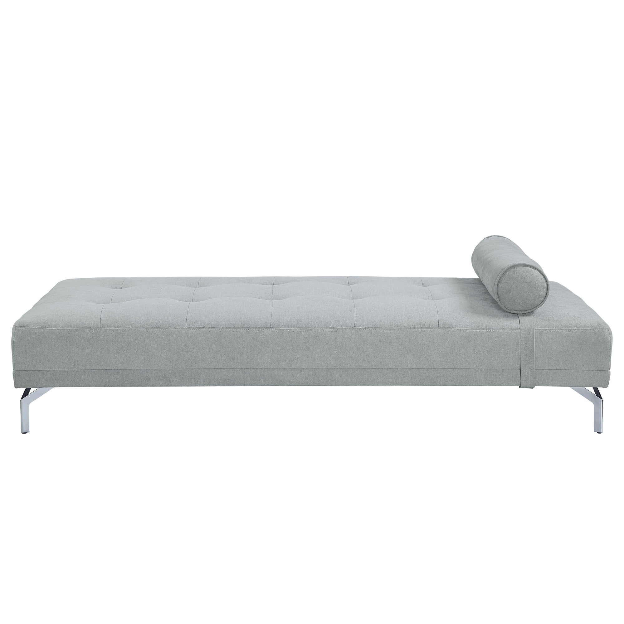 Aukfa 74"x34" Sofa Bed, Oversized Tufted Bench Lounge with Pillows, Twin Size, Flannel, Gray