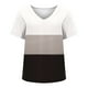 thumbnail image 4 of Camiseta informal para mujer, blusa estampada con cuello en V y manga corta, Tops Fridja  bn6534, 4 of 5