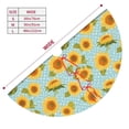 thumbnail image 3 of Yiaed White Polka Dot Sunflower A Print Christmas Tree Skirt , Tree SkirtsTree Mat for Christmas Winter Holiday Indoor Decorations-30", 3 of 7