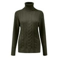 thumbnail image 6 of Sweaters for Women 2025 Fall Winter Long Sleeve Turtleneck Knitted Sweater Jumper Top Womens Pullover Sweaters, 6 of 8
