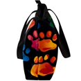 thumbnail image 4 of Dog Paw Print Canvas Leather Mix Hand Bag, Twill Sponge Jeanette Lined, 30x10.5x39cm Dimensions, 4 of 5