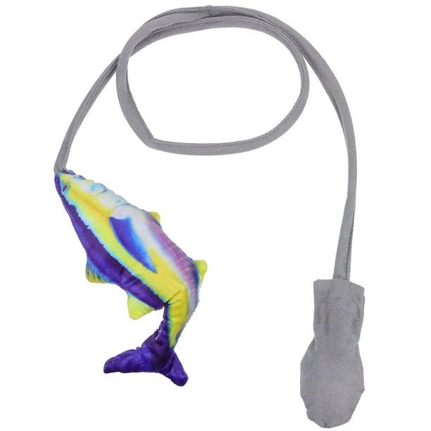 KAKOWELY Juguete de imitación de pez con bolsa de aire, juguete interactivo de peluche para mascotas, gatos y gatitos.