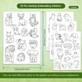 thumbnail image 2 of 4Sheets 52Pcs Animal Water Soluble Embroidery 11.7x8.3inch Cats Dogs Rabbits Stick and Stitch Embroidery Paper Stabilizer Water Soluble Hand Sewing, 2 of 7
