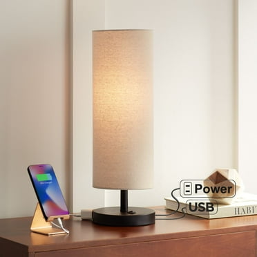 Smart Table Lamp Rectangle Nightstand Lamp with LED and USB Port Smart Table Lamp Rectangle Nightstand Lamp with LED and USB Port