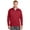 Deep Red/ Silver, variant on F243 Mens Sport Wick Fleece 1 by 4 Zip Pullover, Black & Silver - Extra Small