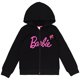 thumbnail image 1 of Barbie Big Girls French Terry Zip-Up Hoodie Black 14-16, 1 of 3