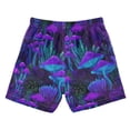 thumbnail image 7 of FORMRS Boys Swim Trunks Quick Dry Mesh Lining Beach Boardshorts, Sizes XS-XL, Dark Mushrooms Pattern, 7 of 7