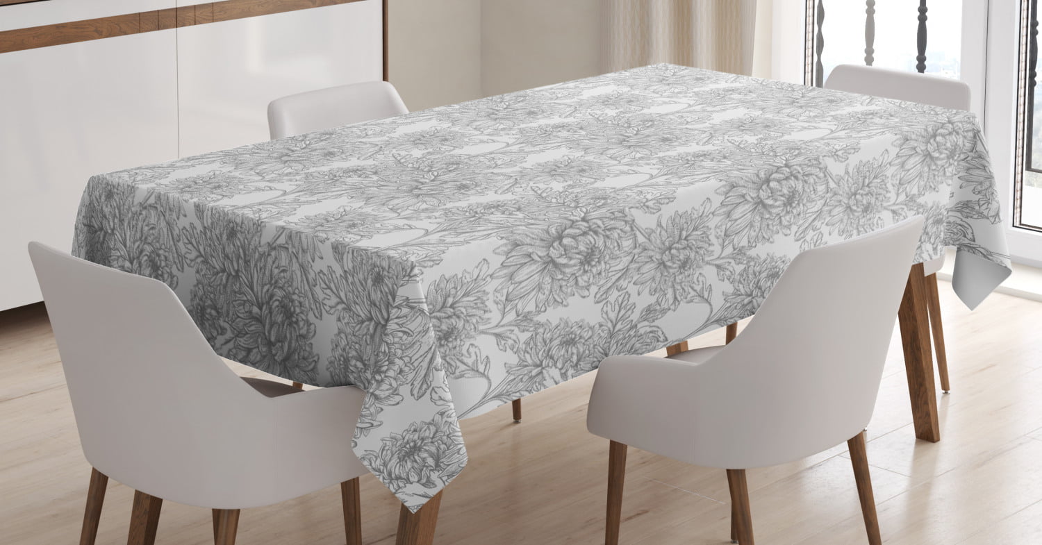 Tablecloth For Formal Dining Room Dark Wood Floors