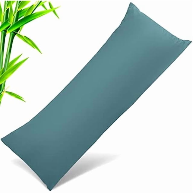 Chenchen Body Cooling Pillow Cases Cover, Bamboo Rayon Pillowcases with Zipper Closure, Cool and Breathable Pillow Case for Hot Sleepers and Night Sweats, 20x54 inches, Teal
