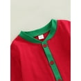 thumbnail image 6 of BABAMOON Infant Baby Boys Christmas Romper Long Sleeve Button Down Jumpsuit Bodysuit Fall Clothes, 6 of 9