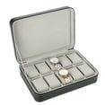thumbnail image 4 of Boîte de Rangement pour Montres de Voyage avec Fermeture Éclair - 10 Compartiments pour Exposition et Collection de Montres, 4 of 10