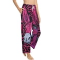 thumbnail image 3 of Cauagu ink Donkey Pop Art Pajama Pants for Women Loose Fit Wide Leg Trouser Pants Casual Elastic Waist Drawstring Lounge Pants, 3 of 6