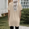 thumbnail image 4 of Hauts d'Été pour Femmes 2024 à Moins de 10 $! Mode Oversize Uni Élégant Camisole Robe à Col Rond Cadeau pour Femmes en Solde, 4 of 6