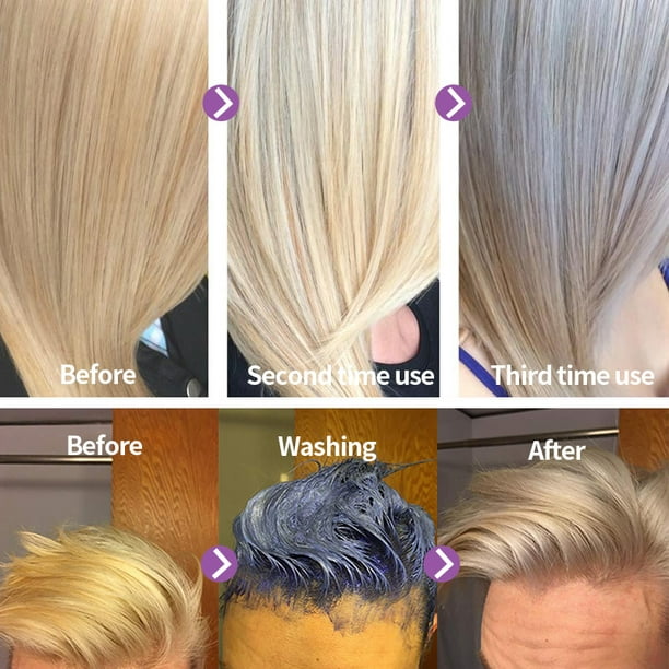 PURC Purple Shampoo For Blonde Hair Removes Brassy Yellow Tones Ash Blonde Silver Grays Hair Care Sulfate Free Shampoo - Walmart.com