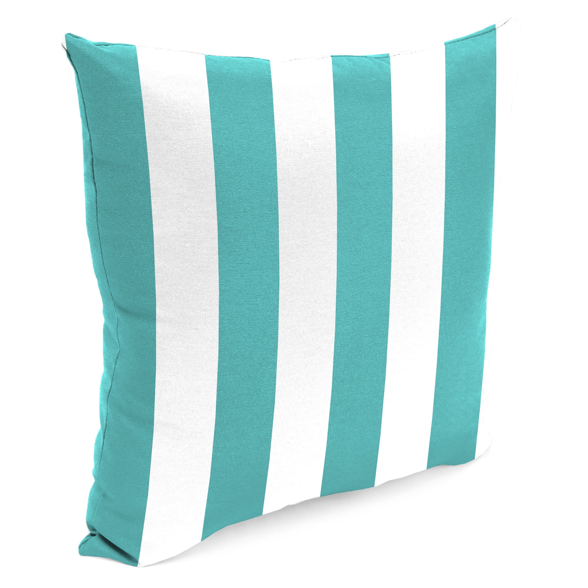 Jordan Manufacturing 17" x 17" Arch Teal Stripe Square Outdoor Throw Pillow (2 Pack)