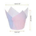 thumbnail image 2 of Unique Bargains 150Pcs Tulip Cupcake Liners Standard Paper Baking Cups Greaseproof Wrapper Disposable Fancy Pink Purple, 2 of 6