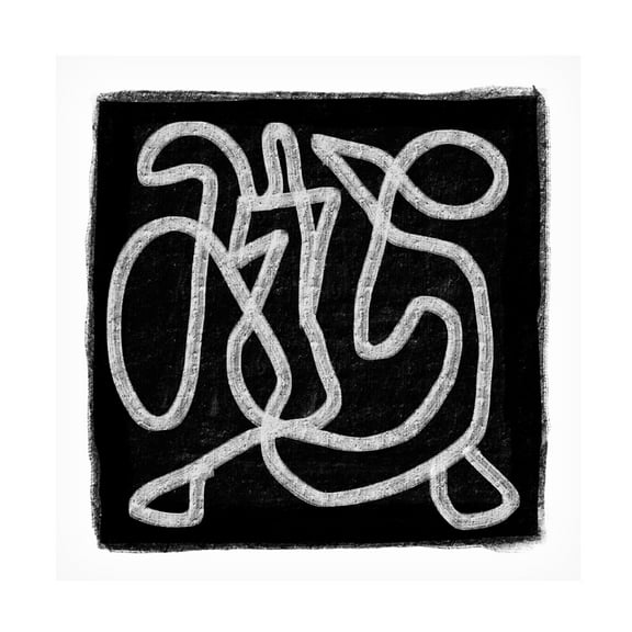 Trademark Fine Art Sharyn Bursic Black Scribble 3 Canvas Wall Art