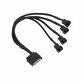 thumbnail image 1 of 4 Port 12V Fan Power Adapter Cable, 15 Pin SATA to 4 x 3/4 Pin Connector for PC Case Cooling System, 1 of 5