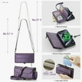 thumbnail image 6 of ShieldPlus for iPhone 16 Case, RFID Blocking iPhone 16 Wallet Case Crossbody for Women Men,Luxury PU Leather Magnetic Flip Zipper Strap Phone Case for iPhone 16,Purple, 6 of 8