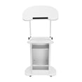 thumbnail image 5 of Mobile Standing Height Desk Portable Podium & Rolling Presentation Lectern Cart, 5 of 20