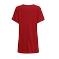 thumbnail image 6 of Holzkary Womens Tunic Tops for Leggings Summer Short Sleeve Casual Long T Shirts Fashion Oversized Crew Neck Tops with Pockets 2025 New Red Xl, 6 of 6