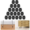 thumbnail image 1 of 20 protectores antideslizantes para patas de silla, punta negra con fieltro para patas de muebles de mesa, 25-29mm, 1 of 5