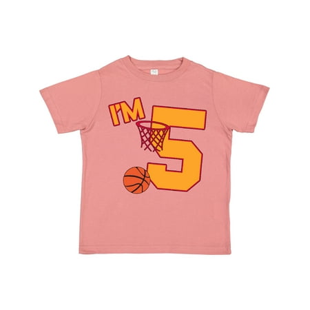 

Inktastic I m Five! fifth birthday basketball Boys or Girls Toddler T-Shirt