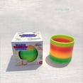 thumbnail image 1 of DEBGFS Children's Spring Coil Magic Hula Hoop Magic Stall Lantern Toy Plastic Push Small Gifts Small Size Rainbow Spring, 1 of 5