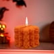 thumbnail image 4 of Vela de Cera de Soja con Forma de Esqueleto para Halloween | Vela Artesanal de Calavera Naranja | 6X6X6Cm | Adorno Aromático | 160G, 4 of 6