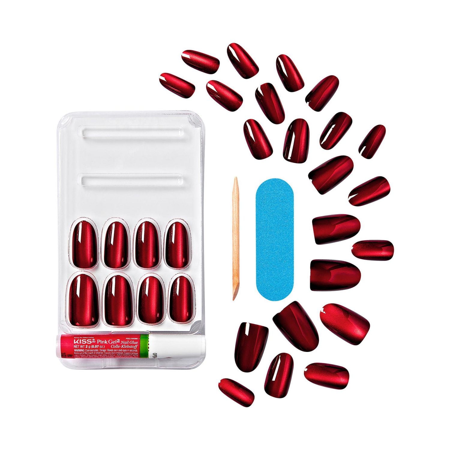 KISS Gel Fantasy Magnetic - Faux ongles - BeatBelles - Oval - Court - 28 pièces KISS Gel Fantasy Magnetic