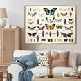 thumbnail image 2 of Designart "Insects and Bugs in Blue and Yellow" Extra Large Animals Framed Wall Art - Modern Blue Insects & Bugs Hallway Framed Wall Art Decor, 2 of 7