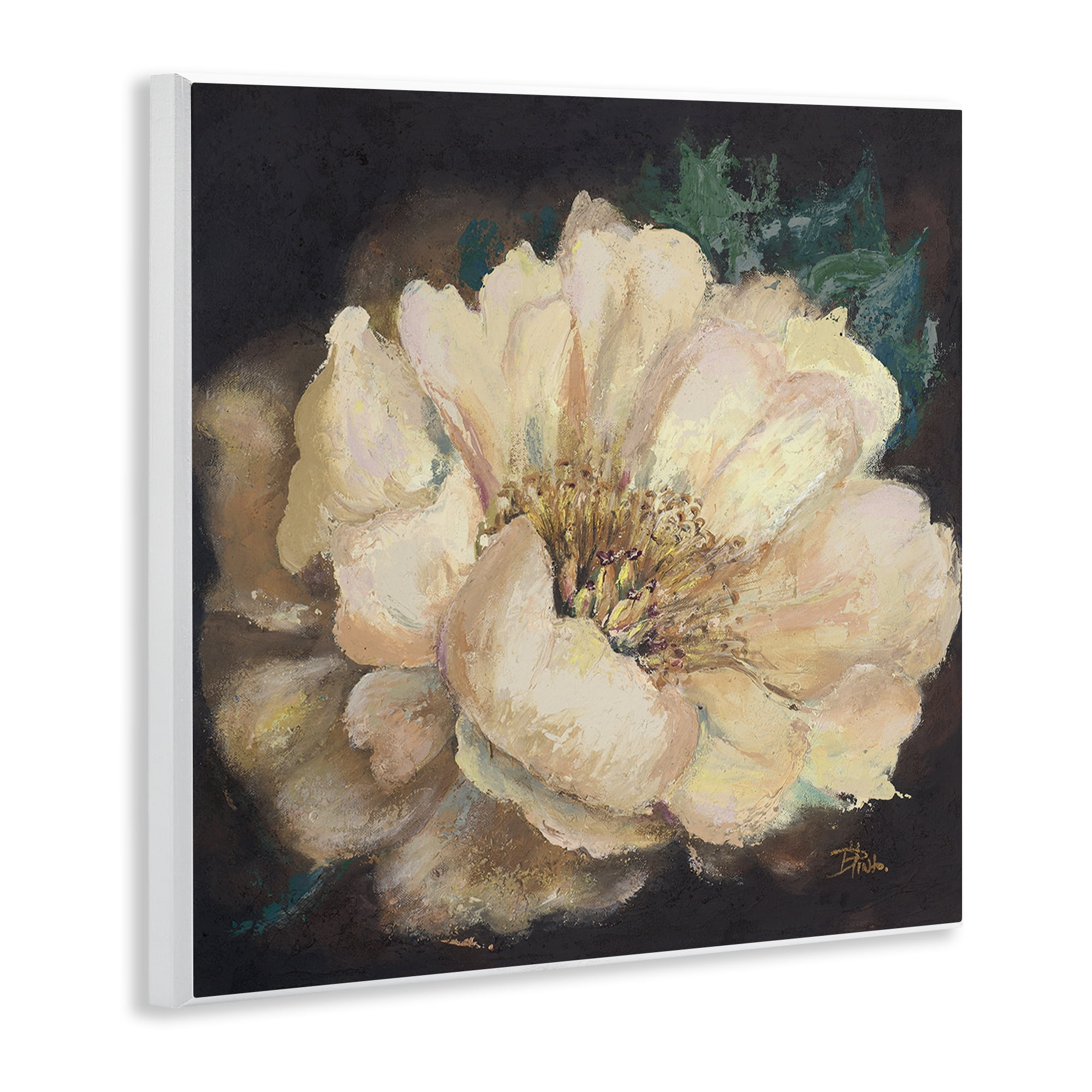 Stupell Industries Blooming White Magnolia Botanical & Floral Painting Unframed Art Print Wall Art, 12 x 12