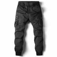 thumbnail image 7 of LEKWK Mens Cargo Joggers Muscle Fit Pants Durable Twill Work Trousers Multi-Pockets Design Breathable Outdoor Training Bottoms Casual Wear, 7 of 7