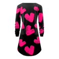 thumbnail image 4 of Robes Femmes Mode Décontractée Confortable Imprimé Amour Épaules Dénudées Robe T-Shirt Sexy, 4 of 5