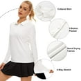 thumbnail image 2 of Polo à Manches Longues pour Femmes UPF50+ Protection Solaire Évacuation de l'Humidité Séchage Rapide Polo de Golf, 2 of 7