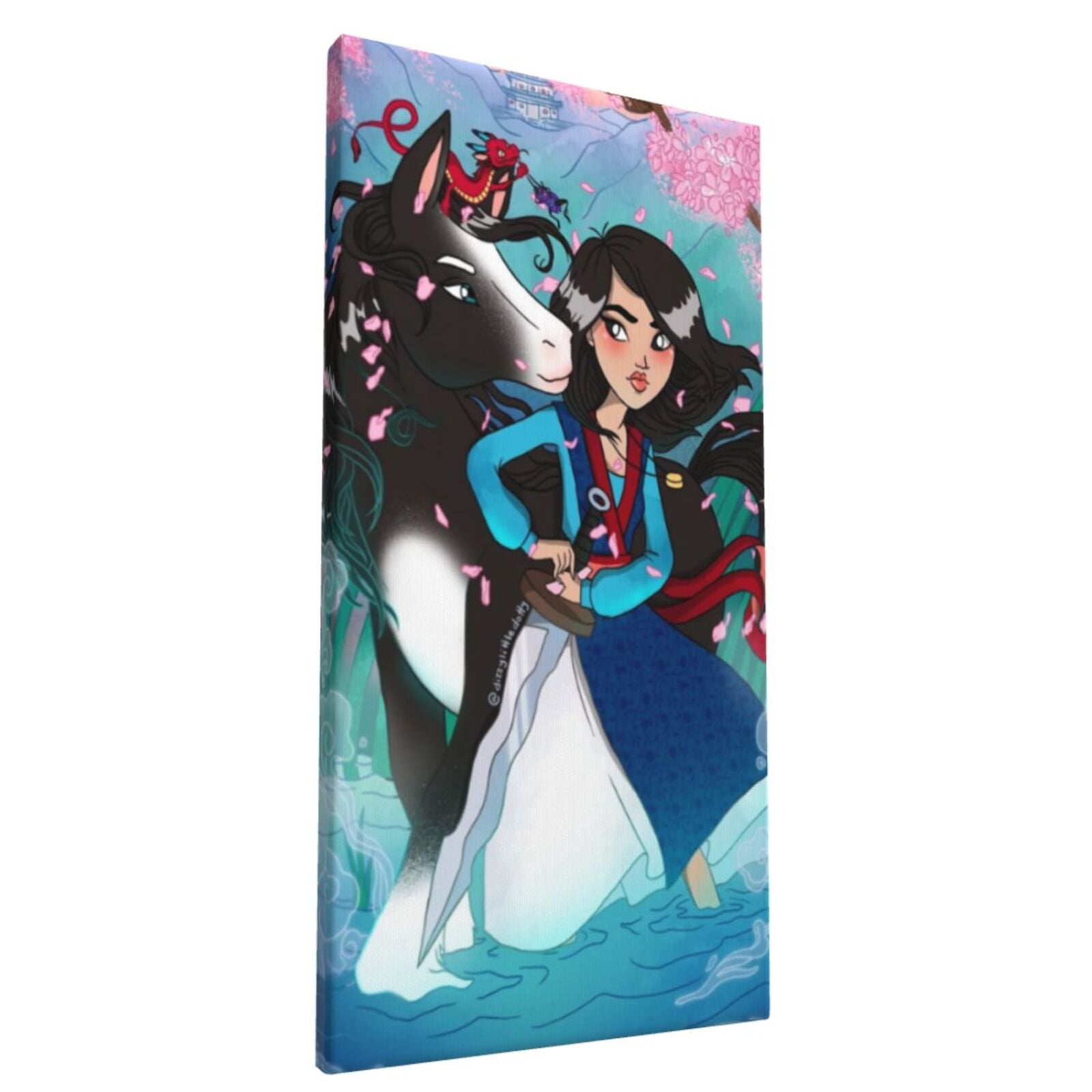 5"x7" or 7"x10" Disney Mulan Iron On Transfer for LIGHT-COLORED Fabric 