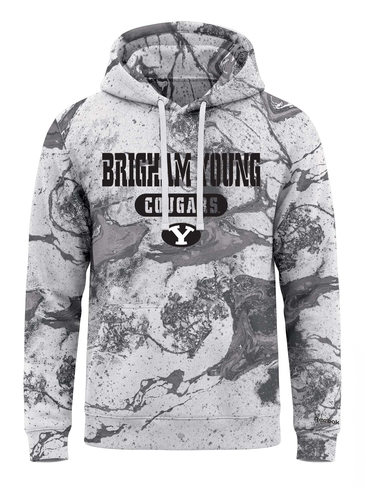 BYU Cougars Reebok Mens All Over Print Hooded Sweatshirt
