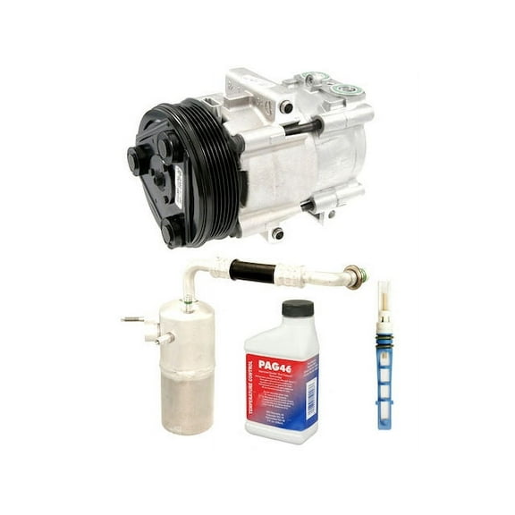 A/C Compressor Kit - Includes New Compressor, Accumulator, Orifice Tube, , and O-Rings - Compatible with 2002 - 2003 Ford F150