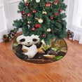 thumbnail image 2 of FMSHPON Tea Party Painting Xmas Christmas Tree Skirt Stand Mat for Holiday Party Decoration Indoor Outdoor 48 inches, 2 of 3