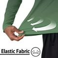 thumbnail image 5 of Stamzod Lightweight Hoodie Men Summer Long Sleeve Fishing Shirt with Pocket Casual Solid Color Outdoor Athletic Hiking Camping Rash Guard for Men Army Green M, 5 of 7
