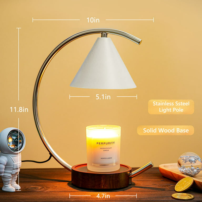 Candle Warmer Lamp, Adjustable Height and Brightness Candle Warmer Lantern,  Top Warming Candle Lamp for Scented