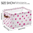 thumbnail image 4 of Yayeee Canvas Storage Basket with Handles for Shelves Fabric Bins Closet Organizer, Purple Polka Dots, 4 of 8