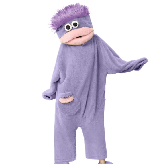 𝑲𝑰𝑫𝑺 Big Mouth Funny Monster Onesie Hooded 𝑷𝑨𝑱𝑨𝑴𝑨𝑺 | Silly Big Mouth Monsters Plush Jumpsuit with Pocket Cozy Home Soft Plush Home Loungewear Family Costumes Big Mouth Monster Onesie