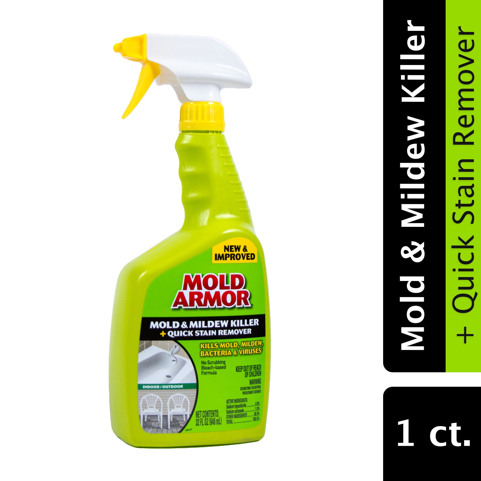 MOLD ARMOR Mold and Mildew Killer + Quick Stain Remover, 32 oz