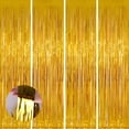 thumbnail image 1 of Cortina de lámina metálica Backdrop Keyali, paquete de 4 unidades, 100 x 253 cm, color dorado, 1 of 7