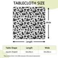 thumbnail image 2 of Black White Cow Pattern Square Fitted Tablecloth with Elastic Edge,Square Table Cover,Washable Elastic Table Cover for Home Kitchen Party Decor 34"x34", 2 of 6